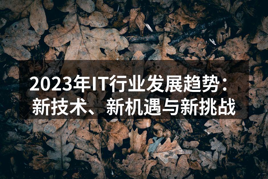 2023年IT行业发展趋势：新技术、新机