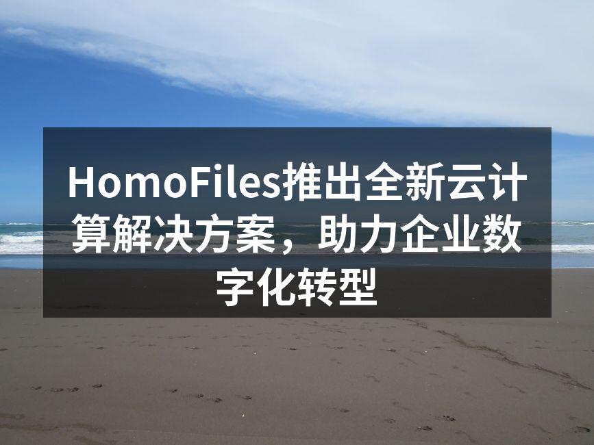 HomoFiles推出全新云计算解决方案